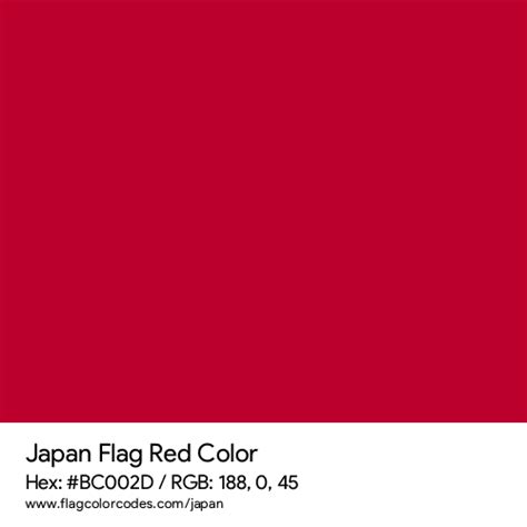 japan flag red color code