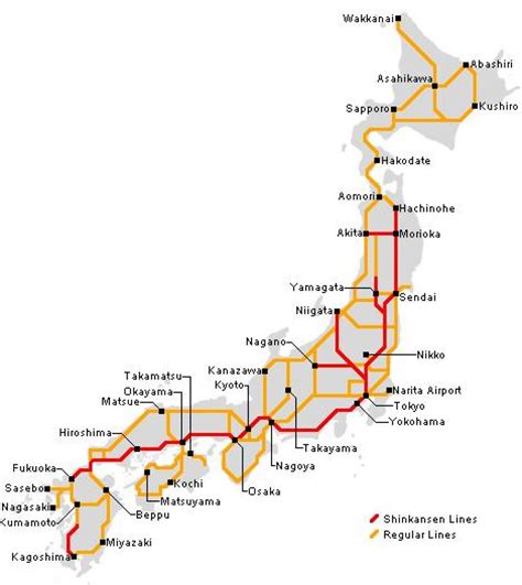 japan rail map english