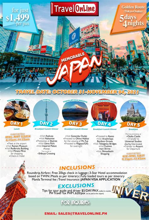 japan tour package 3 days 2 nights