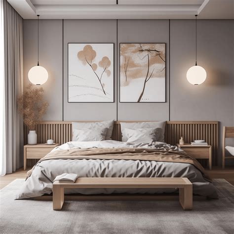 Japandi Grey Bedroom