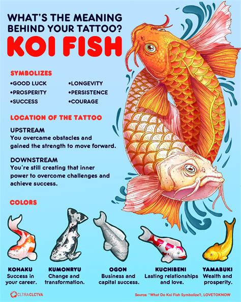 Koi Fish Tattoos Meaning Color, Direction, and More TatRing