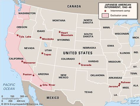 japanese american internment camp locations