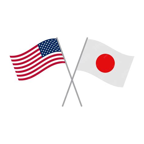 japanese flag and american flag