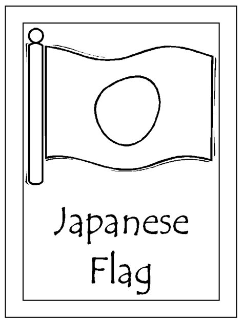 japanese flag to color