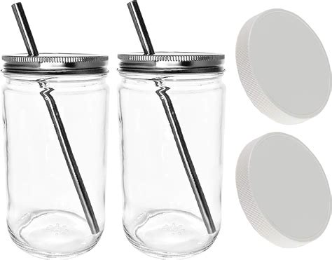 Jar Glass Straw
