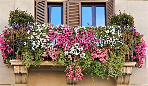 balcon y flores Decoracion con plantas artificiales
