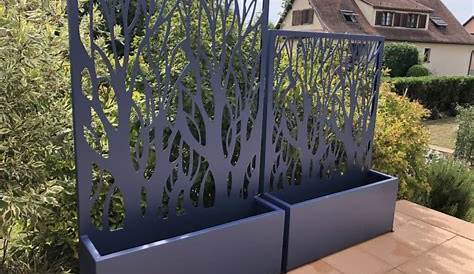 Brise vue terrasse avec jardinières intégrées par