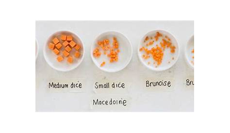 Jardiniere Cut Measurements s Of Vegetables