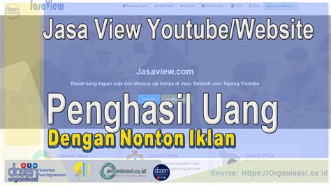 Jasa View Youtube dan Website, Hasilkan