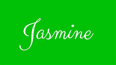 Jasmine In Cursive
