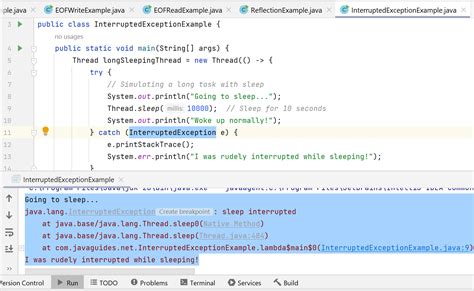 Java 8 Interruptedexception