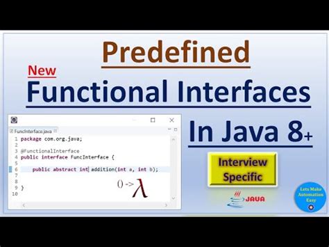 java 8 predefined functional interfaces examples