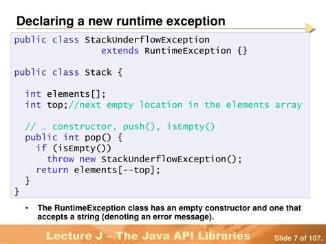 Java Api Runtime Exception