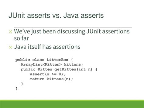 Java Assert Vs Junit Assert