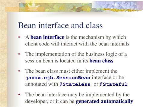 Java Bean Interface