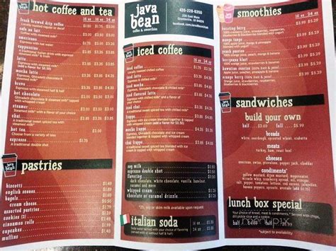 Java Bean Menu
