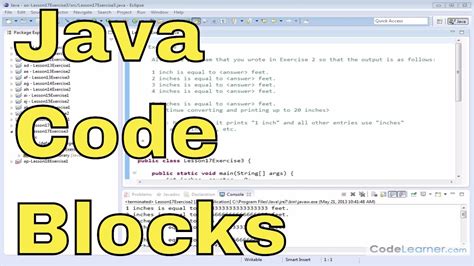 Java Blocks Of Code