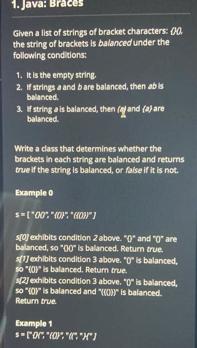 Java Brackets Braces