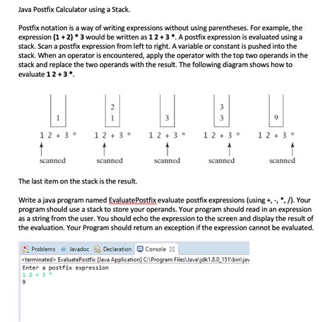 Java Calculator Using Stack