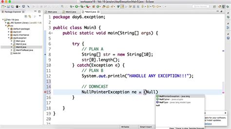 Java Catch Nullpointerexception