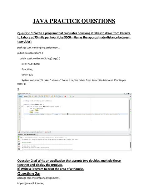 java coding questions for practice