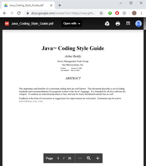 java coding style guide pdf