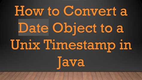 java convert unix timestamp to date string