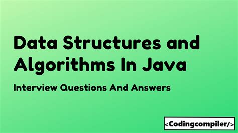 java data structures and algorithms interview questions and answers for experienced