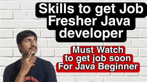 java developer skills required for freshers