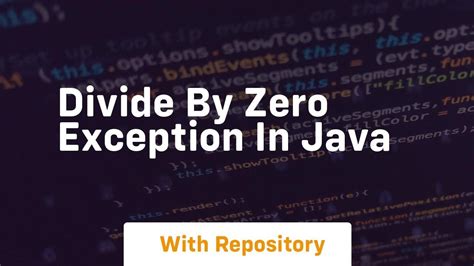 Java Divide By Zero Exception Example
