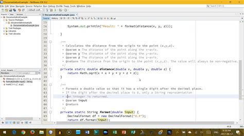 java documentation code