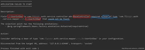 Java Field Required A Bean Of Type