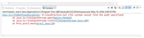 Java Filenotfoundexception Import