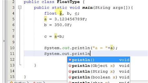 Java Float Type Example