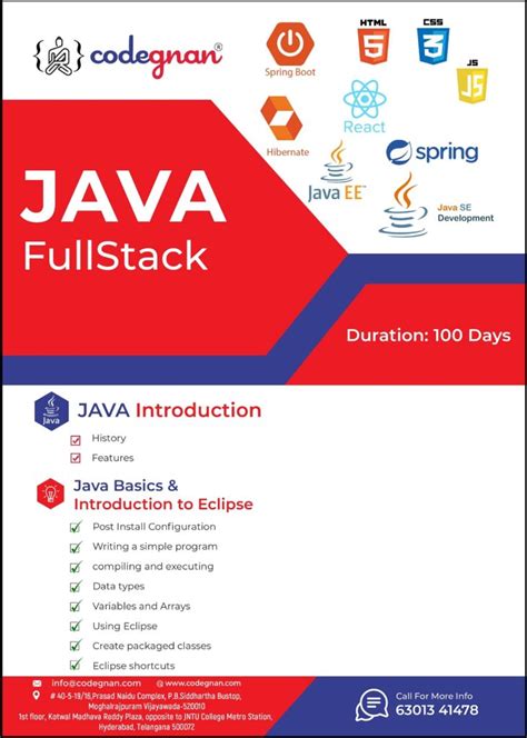java full stack developer course syllabus pdf download
