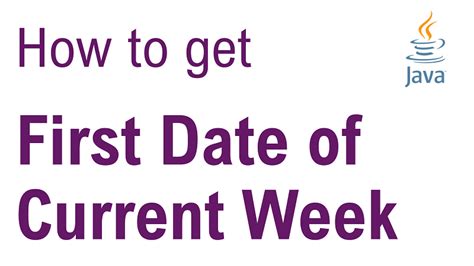 java get first day of week from date