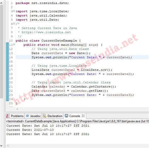 java get today's date and time