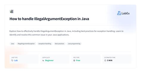 Java Handle Illegalargumentexception