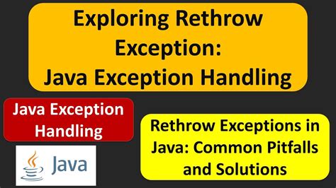 Java How To Rethrow Exception