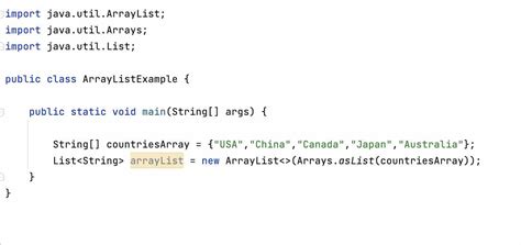 java initialize arraylist with size and values