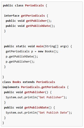 Java Interface Defined In Class