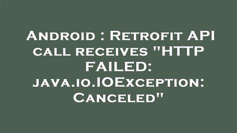 Java Io Ioexception In Android