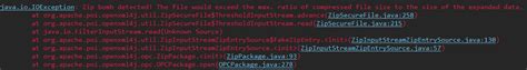 Java Io Ioexception Zip Bomb Detected The File Would Exceed The Max