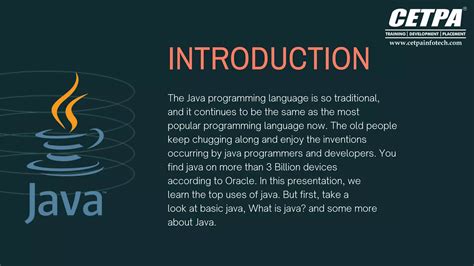 java is a high level web programming language often used for web applications