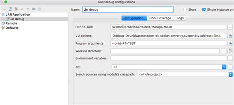Java Jar Command Debug