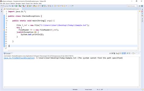 Java Lang Exception Example
