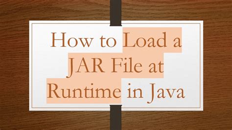Java Load Jar File At Runtime