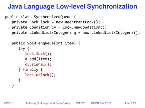 Java Lock Signal