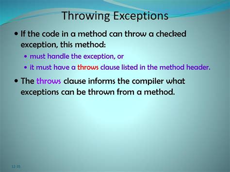 Java Method Throws Several Exceptions