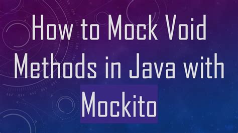 Java Mock Void